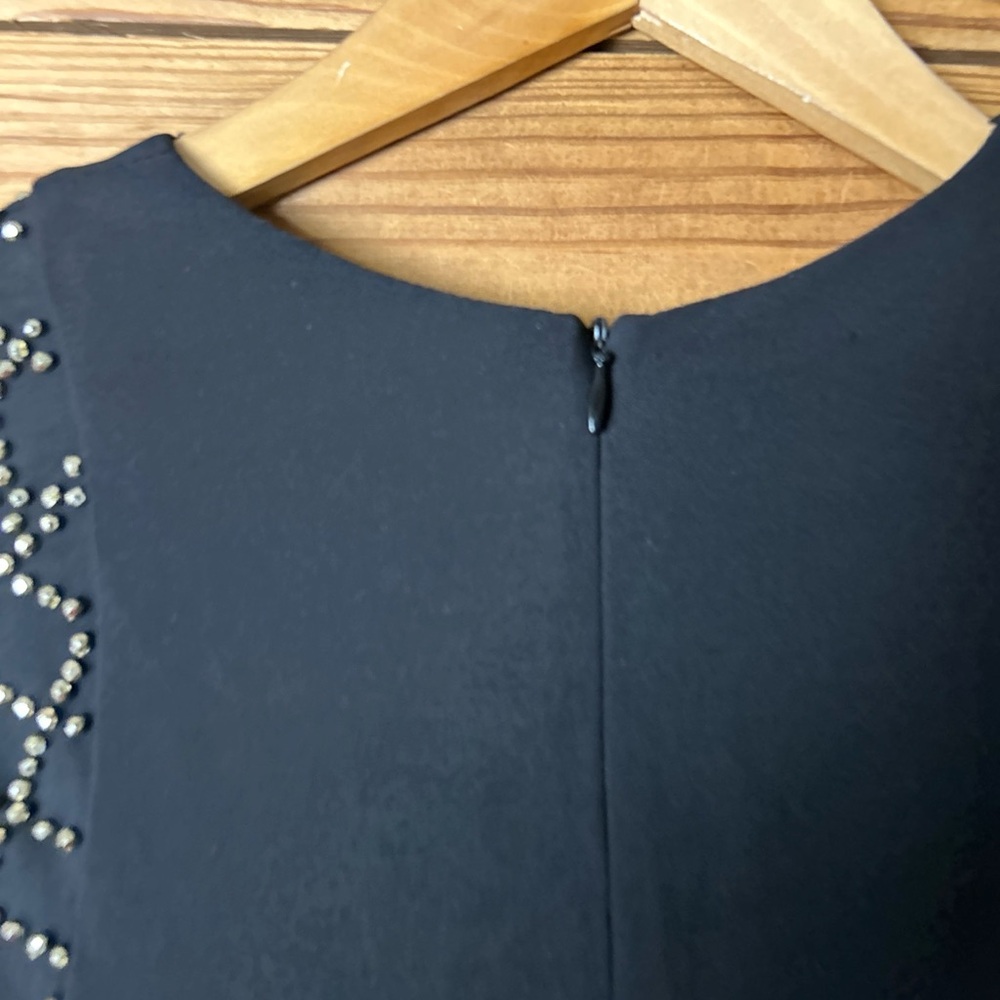 Xscape Black Long Sleeve Beaded Evening Dress - Picture 7 of 11